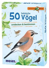 Moses MOS09715 - Expedition Natur: 50 heimische Vögel, Lernkarten von Carola Kessel