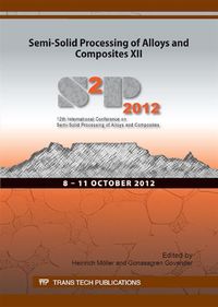Produktbild: Semi-Solid Processing of Alloys and Composites XII