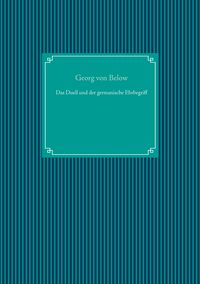 Produktbild: Das Duell und der germanische Ehrbegriff