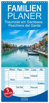 Produktbild: Familienplaner 2026 - Traumziel am Gardasee. Peschiera del Garda mit 5 Spalten (Wandkalender, 21 x 45 cm) CALVENDO