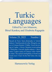 Produktbild: Turkic Languages 29 (2025) 1