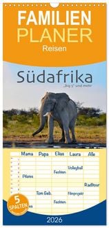 Produktbild: Familienplaner 2026 - S&uuml;dafrika - Big 5 und mehr mit 5 Spalten (Wandkalender, 21 x 45 cm) CALVENDO