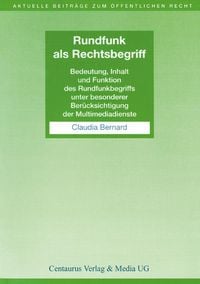Produktbild: Rundfunk als Rechtsbegriff