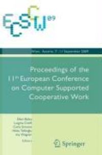 Produktbild: ECSCW 2009: Proceedings of the 11th European Conference on Computer Supported Cooperative Work, 7-11 September 2009, Vienna, Austria