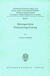 Produktbild: St&ouml;rungen beim Finanzierungs-Leasing.
