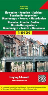 Bild vom Artikel Slowenien / Kroatien / Serbien /  Bosnien-Herzegowina / Montenegro / Kosovo / Mazedonien 1 : 600 000. Autokarte vom Autor 