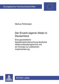 Produktbild: Der Erwerb eigener Aktien in Deutschland
