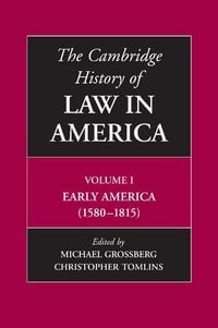 Produktbild: The Cambridge History of Law in America, Volume I