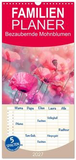 Produktbild: Familienplaner 2027 - Bezaubernde Mohnblumen mit 5 Spalten (Wandkalender, 21 x 45 cm) CALVENDO