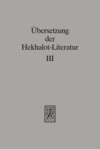 Produktbild: &Uuml;bersetzung der Hekhalot-Literatur