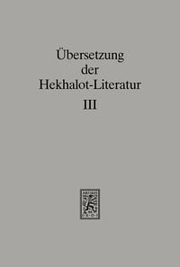 Produktbild: &Uuml;bersetzung der Hekhalot-Literatur / &Uuml;bersetzung der Hekhalot-Literatur
