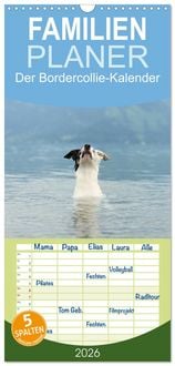 Produktbild: Familienplaner 2026 - Der Bordercollie-Kalender mit 5 Spalten (Wandkalender, 21 x 45 cm) CALVENDO