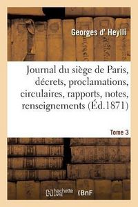 Produktbild: Journal du si&egrave;ge de Paris