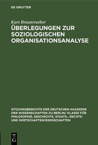 Produktbild: &Uuml;berlegungen zur soziologischen Organisationsanalyse