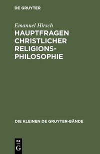 Produktbild: Hauptfragen christlicher Religionsphilosophie