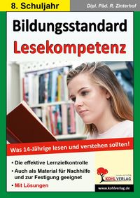 Produktbild: Bildungsstandard Lesekompetenz / Klasse 8