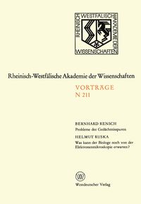 Produktbild: Probleme der Ged&auml;chtnisspuren. Was kann der Biologe noch von der Elektronenmikroskopie erwarten?