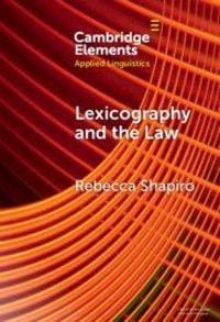 Produktbild: Lexicography and the Law