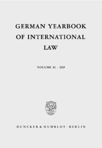 Produktbild: German Yearbook of International Law - Jahrbuch f&uuml;r Internationales Recht.
