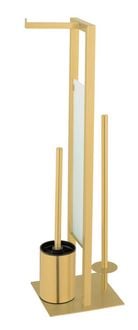 Produktbild: Stand WC-Garnitur Mod. Rivalta Gold, Edelstahl rostfrei