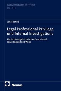 Produktbild: Legal Professional Privilege und Internal Investigations