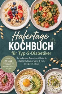 Produktbild: Hafertage Kochbuch f&uuml;r Typ-2-Diabetiker: Die leckersten Rezepte mit Hafer f&uuml;r stabile Blutzuckerwerte & mehr Energie im Alltag - inkl. 30-Tage-Ern&auml;hru