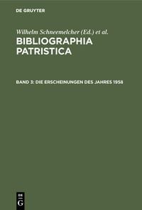 Produktbild: Die Erscheinungen des Jahres 1958