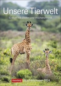 Unsere Tierwelt Wochenplaner 2024. Praktisch und informativ: Kalender mit Platz für Notizen und Wochenkalendarium. Jede Woche beeindruckende Tierfoto von Markus Hattstein