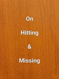 Produktbild: On Hitting & Missing
