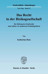 Produktbild: Das Recht in der Risikogesellschaft.
