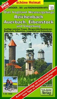 Produktbild: Wander-, Ski- und Radwanderkarte &Ouml;stliches Vogtland, Westerzgebirge, Reichenbach, Auerbach, Eibenstock und Umgebung