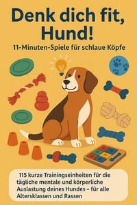 Produktbild: Denk dich fit, Hund! - 11-Minuten-Spiele f&uuml;r schlaue K&ouml;pfe(Ein liebevolles Geschenk f&uuml;r Familien, Senior:innen & Hundeliebhaber:innen)