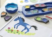 Faber-Castell Farbkasten Connector 12 Farben blau