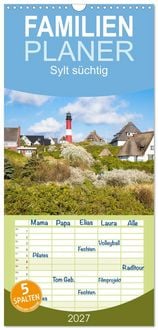 Produktbild: Familienplaner 2027 - Sylt s&uuml;chtig mit 5 Spalten (Wandkalender, 21 x 45 cm) CALVENDO