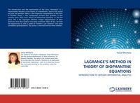 Produktbild: LAGRANGE''S METHOD IN THEORY OF DIOPHANTINE EQUATIONS