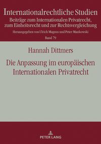 Produktbild: Die Anpassung im europaeischen Internationalen Privatrecht