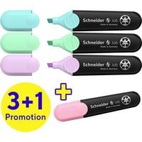 Produktbild: Textmarker Job pastel 4er Etui sortiert, 3+1 Aktion