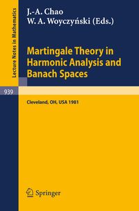 Produktbild: Martingale Theory in Harmonic Analysis and Banach Spaces