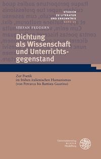 Produktbild: Dichtung als Wissenschaft und Unterrichtsgegenstand