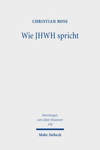 Produktbild: Wie JHWH spricht