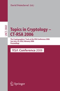 Produktbild: Topics in Cryptology -- CT-RSA 2006