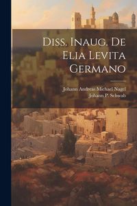 Produktbild: Diss. Inaug. De Elia Levita Germano
