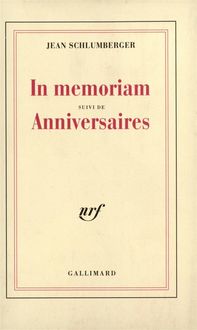 Produktbild: In memoriam. Anniversaires