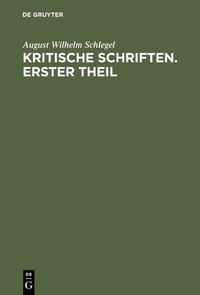 Produktbild: Kritische Schriften. Teil 1