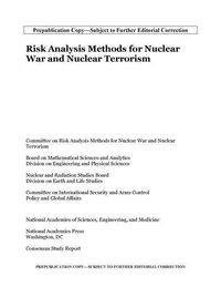 Produktbild: Risk Analysis Methods for Nuclear War and Nuclear Terrorism