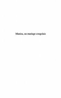 Produktbild: Manisa un mariage congolais