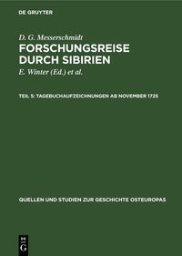Produktbild: Tagebuchaufzeichnungen ab November 1725