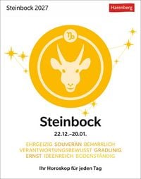 Produktbild: Steinbock Sternzeichenkalender 2027 - Tagesabrei&szlig;kalender - Ihr Horoskop f&uuml;r jeden Tag