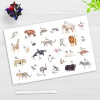 Produktbild: Cover-your-desk Schreibtischunterlage f&uuml;r Kinder Tier ABC, aus hochwertigem Vinyl, 60 x 40 cm