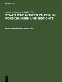 Produktbild: Arch&auml;ologische Beitr&auml;ge